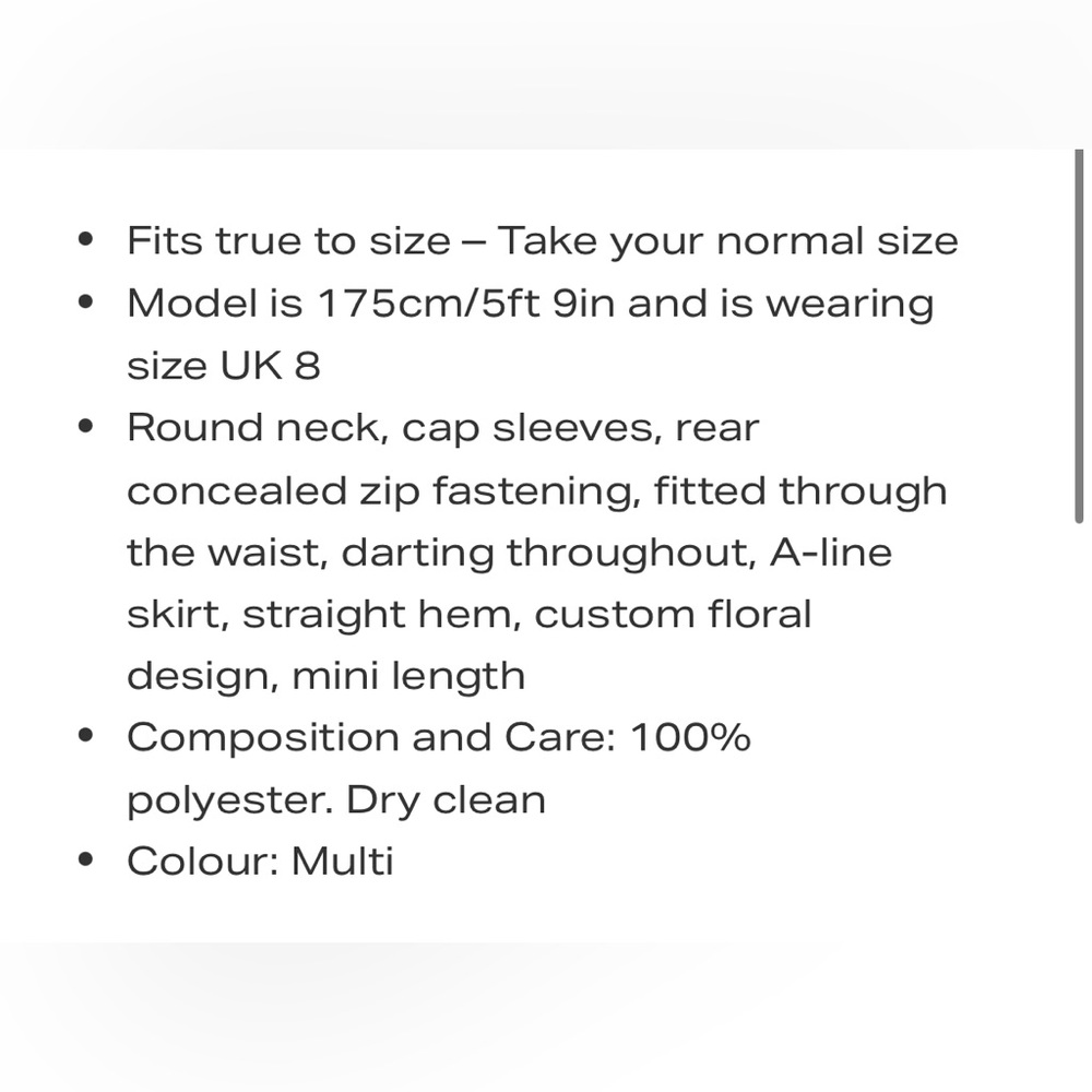 NWT  REBECCA VALLANCE Dahlia Blossom Mini Dress size US 10 floral elegant - Picture 4 of 12